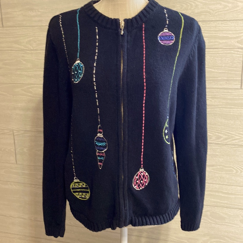 Croft & Barrow Christmas holiday sweater cardigan. Size S
